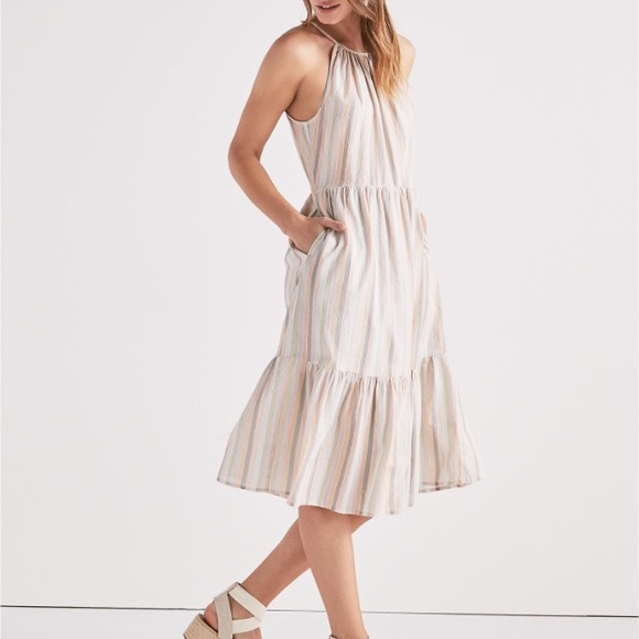 Modest Summer Dress, Lucky Brand Cotton midi dress - Picture 2 of 11